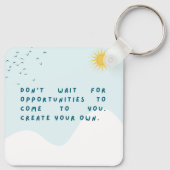 やる気を起こさせる引用文キーチェーン キーホルダー (裏面)