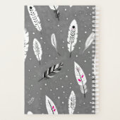 やる気を起こさせる引用文グシンプルレーカラーBOHOパターン プランナー手帳 (裏面)