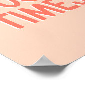 やる気を起こさせる引用文グッドタイムズコーラルピンク&ピーチ ポスター (角)