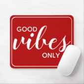 やる気を起こさせる引用文グッドビーブズオンリーレッド&ホワイト マウスパッド (マウス)