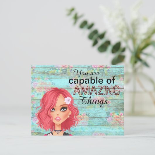 やる気を起こさせる引用文シガーリーック ポストカード (スタンド正面)