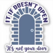 やる気を起こさせる引用文ステイ前向きノーブア シール (正面)