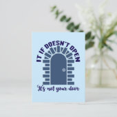 やる気を起こさせる引用文ステイ前向きノーブア ポストカード (スタンド正面)