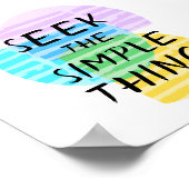 やる気を起こさせる引用文タイポグラフィ抽象芸術 ポスター (角)