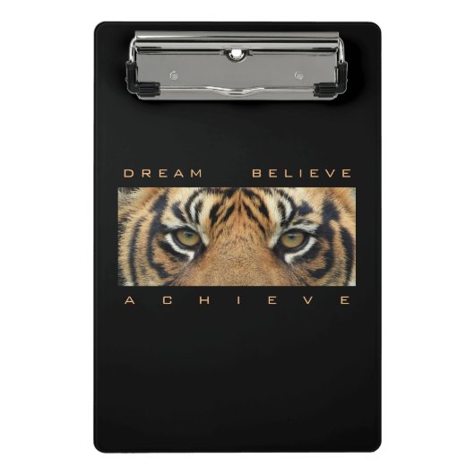 やる気を起こさせる引用文テンプレートドリーム信じ達成 ミニクリップボード (正面)