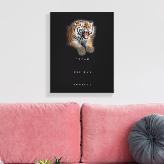 やる気を起こさせる引用文ドリーム信じ達成 キャンバスプリント (インサイチュ (リビング))