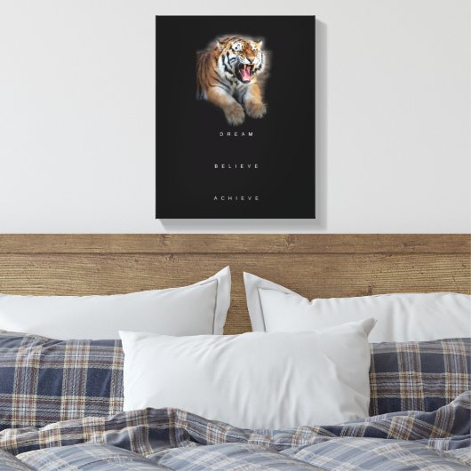 やる気を起こさせる引用文ドリーム信じ達成 キャンバスプリント (インサイチュ (寝室))