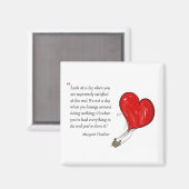 やる気を起こさせる引用文バイマーガレット・サッチャー –  マグネット (正面/裏面)