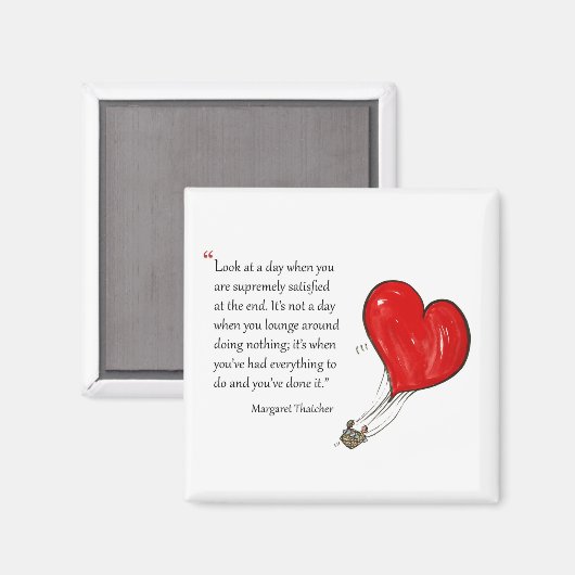 やる気を起こさせる引用文バイマーガレット・サッチャー –  マグネット (正面/裏面)