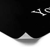 やる気を起こさせる引用文バスケットボールブラック&ホワイト ポスター (角)