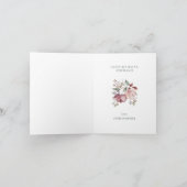 やる気を起こさせる引用文フローラ誕生日 カード (内部)