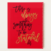 やる気を起こさせる引用文ブラック金ゴールドタイポグラフィ赤 プランナー手帳 (裏面)