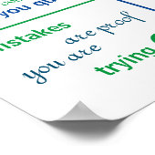 やる気を起こさせる引用文ホームまたは教室 ポスター (角)