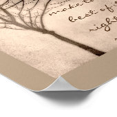 やる気を起こさせる引用文ポスター自然アートsepiaツリー ポスター (角)