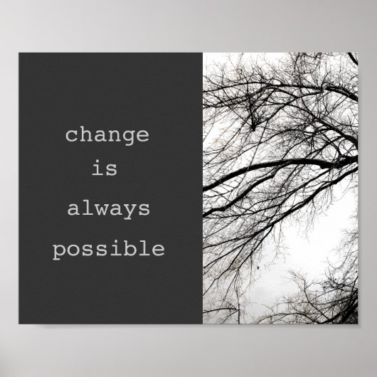 やる気を起こさせる引用文ポスター自然写真アート ポスター (正面)