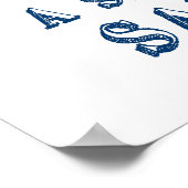 やる気を起こさせる引用文ポスタ航海のいかりブルー ポスター (角)