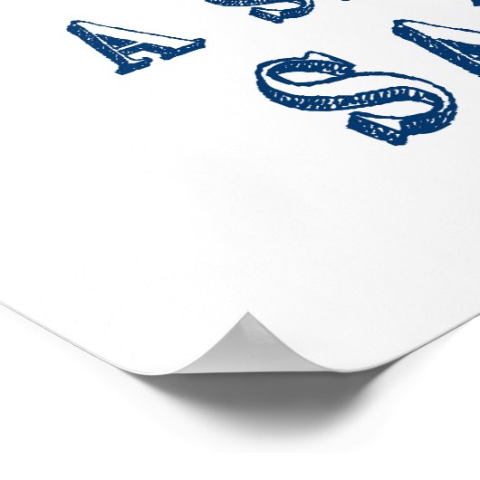 やる気を起こさせる引用文ポスタ航海のいかりブルー ポスター (角)