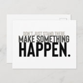 やる気を起こさせる引用文ミニマルが立ち止まらない ポストカード (正面/裏面)