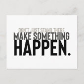 やる気を起こさせる引用文ミニマルが立ち止まらない ポストカード (正面)