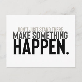 やる気を起こさせる引用文ミニマルが立ち止まらない ポストカード