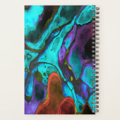 やる気を起こさせる引用文ユニーク水色インクデザイン プランナー手帳 (裏面)