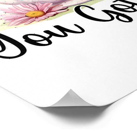 やる気を起こさせる引用文ユー得ザピンクデイジーティーポット ポスター (角)