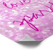 やる気を起こさせる引用文ライブラブスパークル ポスター (角)