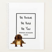 やる気を起こさせる引用文リスかわいいホワイトネーム2026 プランナー手帳 (正面)