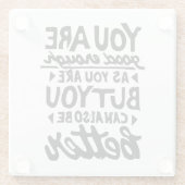 やる気を起こさせる引用文リノプリント ガラスコースター (裏面)