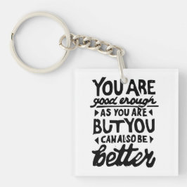 やる気を起こさせる引用文リノプリント キーホルダー