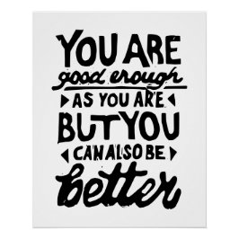 やる気を起こさせる引用文リノプリント ポスター