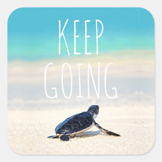 やる気を起こさせる引用文保ゴーガメビーチ スクエアシール (正面)