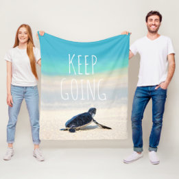 やる気を起こさせる引用文保ゴーガメビーチ フリースブランケット