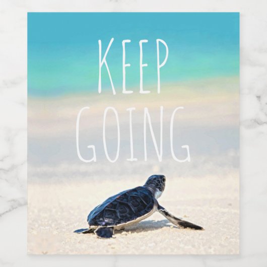 やる気を起こさせる引用文保ゴーガメビーチ ワインラベル (シングルラベル)