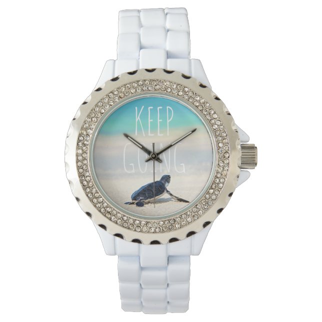 やる気を起こさせる引用文保ゴーガメビーチ 腕時計 (正面)