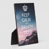 やる気を起こさせる引用文保Calm and Breath深い フォトプラーク (側面)