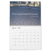 やる気を起こさせる引用文写真 カレンダー (2月 2027)