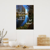 やる気を起こさせる引用文前向き:顔を回して… ポスター (キッチン)