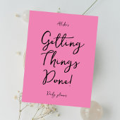 やる気を起こさせる引用文名前をカスタムするピンク毎日プランナー ノートブック