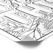 やる気を起こさせる引用文大人の着色 ポスター (角)