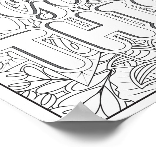 やる気を起こさせる引用文大人の着色 ポスター (角)