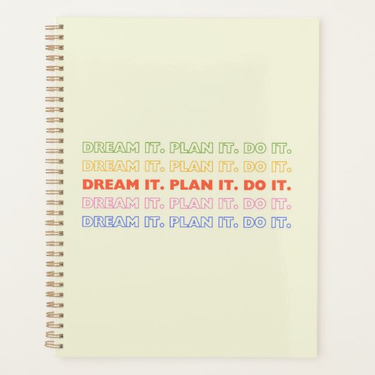 やる気を起こさせる引用文年賀決議 プランナー手帳 (正面)