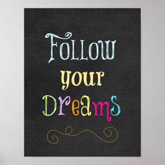 やる気を起こさせる引用文後を追: Your Dreams ポスター (正面)