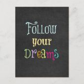 やる気を起こさせる引用文後を追: Your Dreams ポストカード (正面)