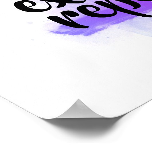 やる気を起こさせる引用文息の吐き出しリピート紫 ポスター (角)