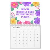 やる気を起こさせる引用文感動的ドパミン脱酸素剤 カレンダー (3月 2027)