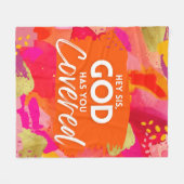 やる気を起こさせる引用文感動的抽象芸術毛布 フリースブランケット (正面(横))