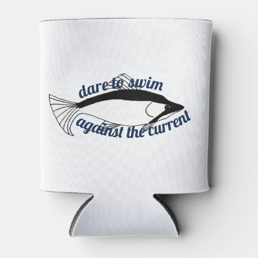 やる気を起こさせる引用文感動的魚 缶クーラー (正面)