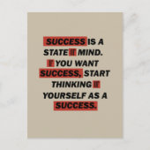 やる気を起こさせる引用文成功 シーズンポストカード (正面)