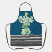 やる気を起こさせる引用文水彩植物学 エプロン (正面)